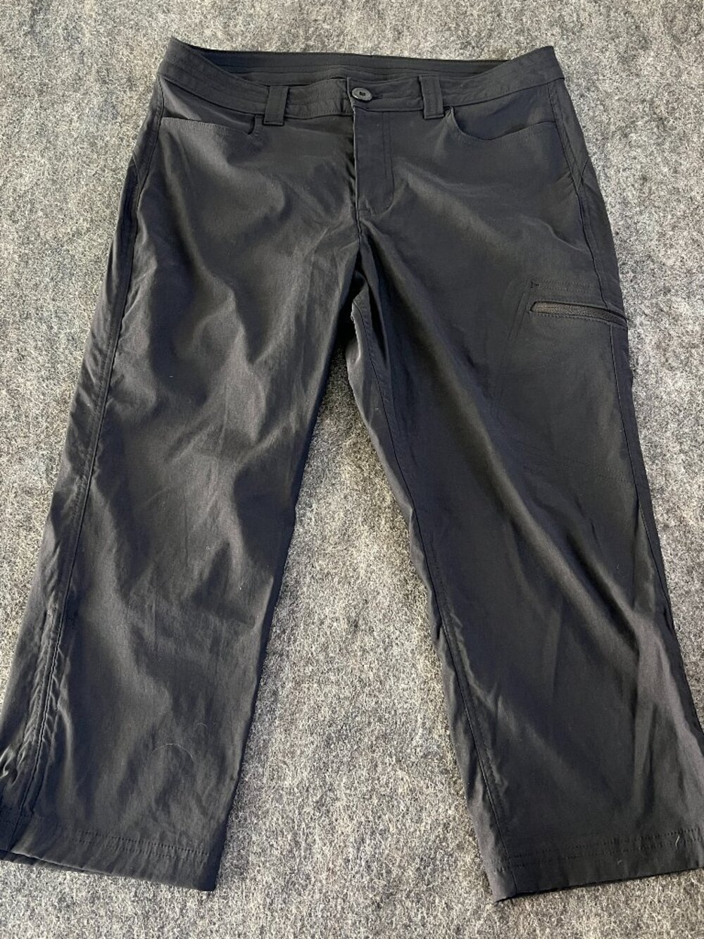 Eddie Bauer Womens 8 Cropped Pants Solid Black Active Comfort Capri Outdoors